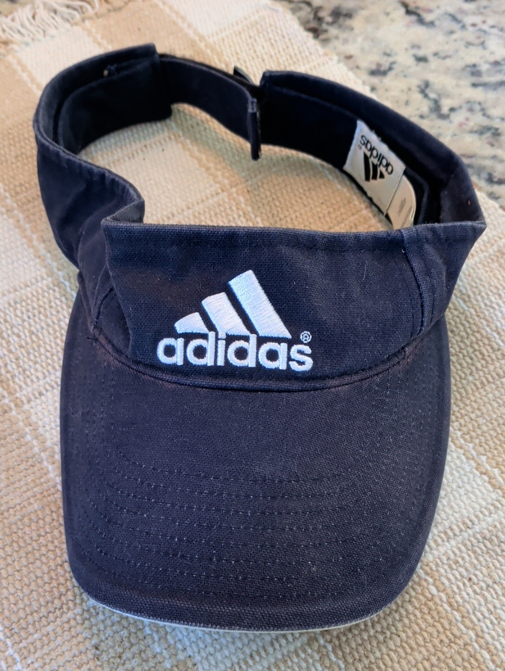 adidas Vintage Navy Visor with White Logo